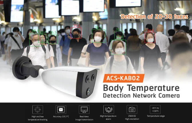  ระบบกล้องตรวจจับใบหน้า วัดอุณหภูมิ ด้วย AI อัจฉริยะ
