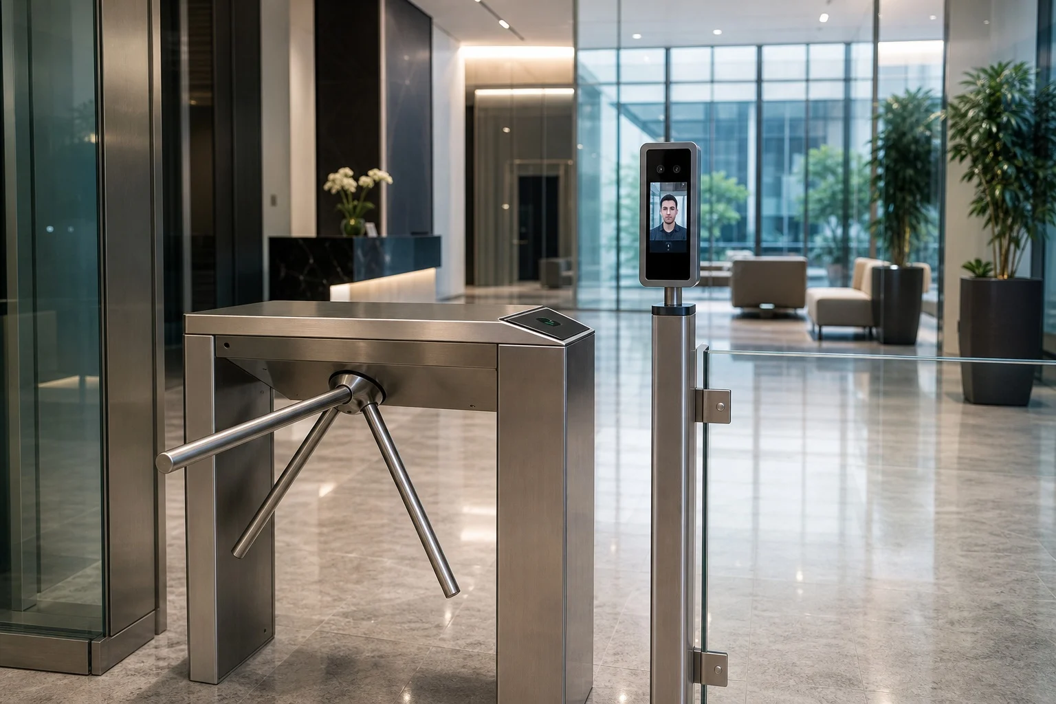Access Control System — ระบบควบคุมการเข้าออก ประตูหมุน + สแกนใบหน้า